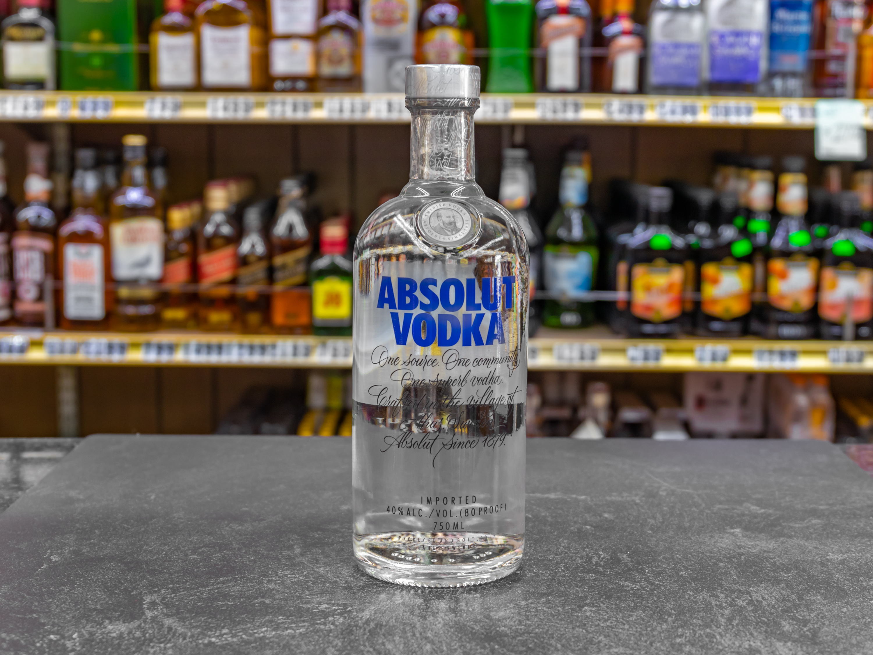 Order Absolut, 750 ml. Vodka food online from Crown Empire Liquor store, Costa Mesa on bringmethat.com