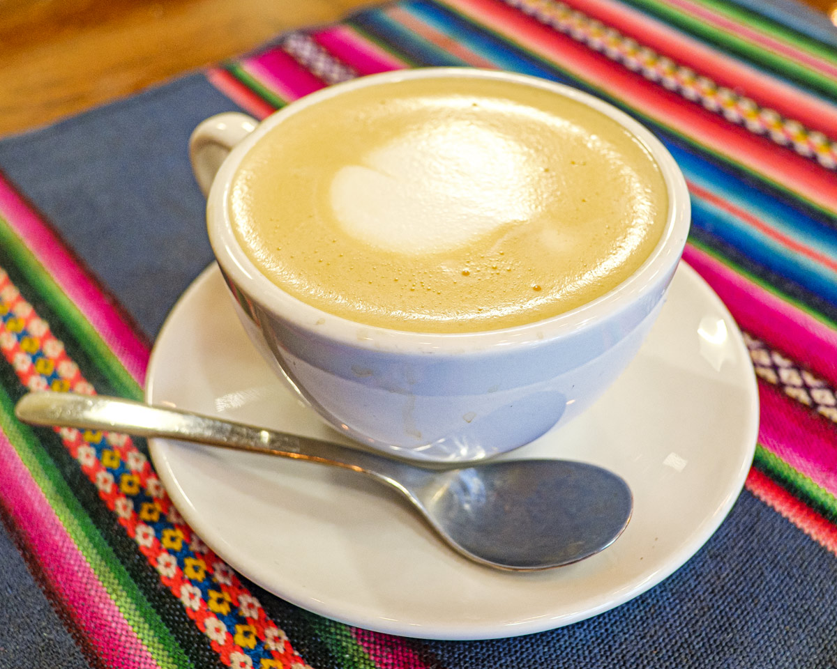 Order 12 oz. Cafe Con Leche food online from Mayorga Organics store, Rockville on bringmethat.com