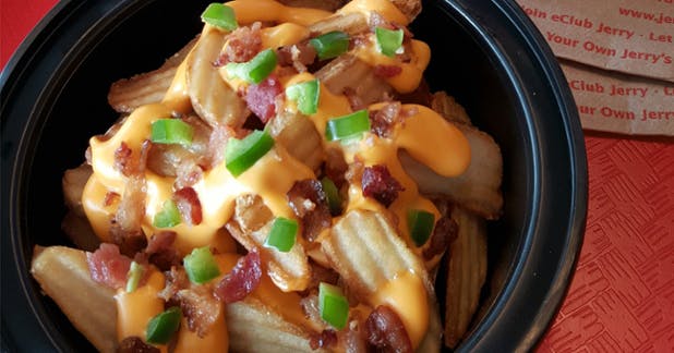 Order Loaded Wedge Cheese Fries - Appetizer food online from Jey Subs & Pizza store, Jessup on bringmethat.com