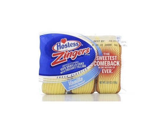 Order Hostess Zingers Cake with Creamy Filling - Vanilla, 3 Count food online from Loma Mini Market store, Long Beach on bringmethat.com