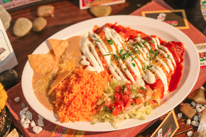 Order Enchilada Combo food online from California Taco Shop store, Providence on bringmethat.com