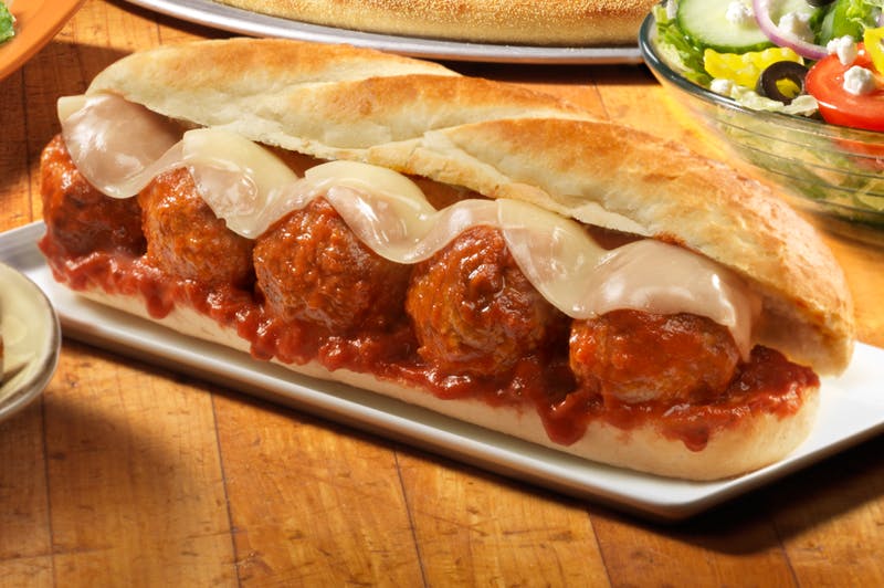 Order Meatball Sub - Small food online from Golden Pizzeria store, Norfolk on bringmethat.com