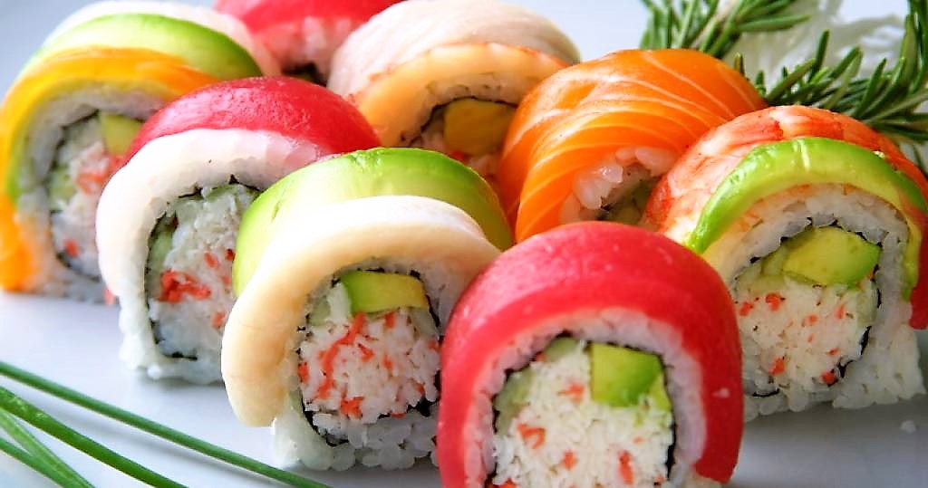Order Rainbow Roll food online from Cafe De Thai & Sushi store, Oceanside on bringmethat.com