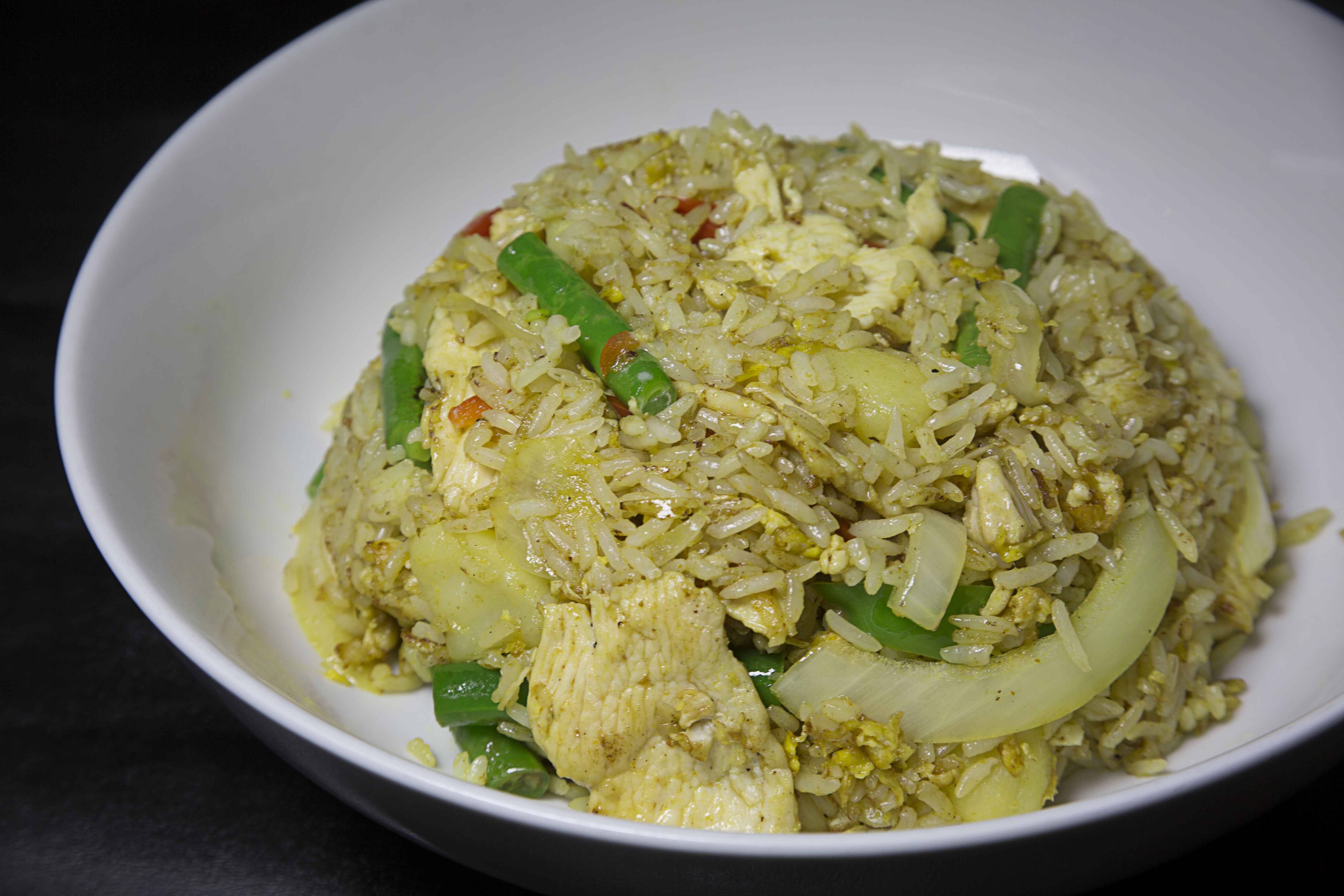 Order Curry and Potato Fried Rice food online from Sweet basil thai store, Woodside on bringmethat.com