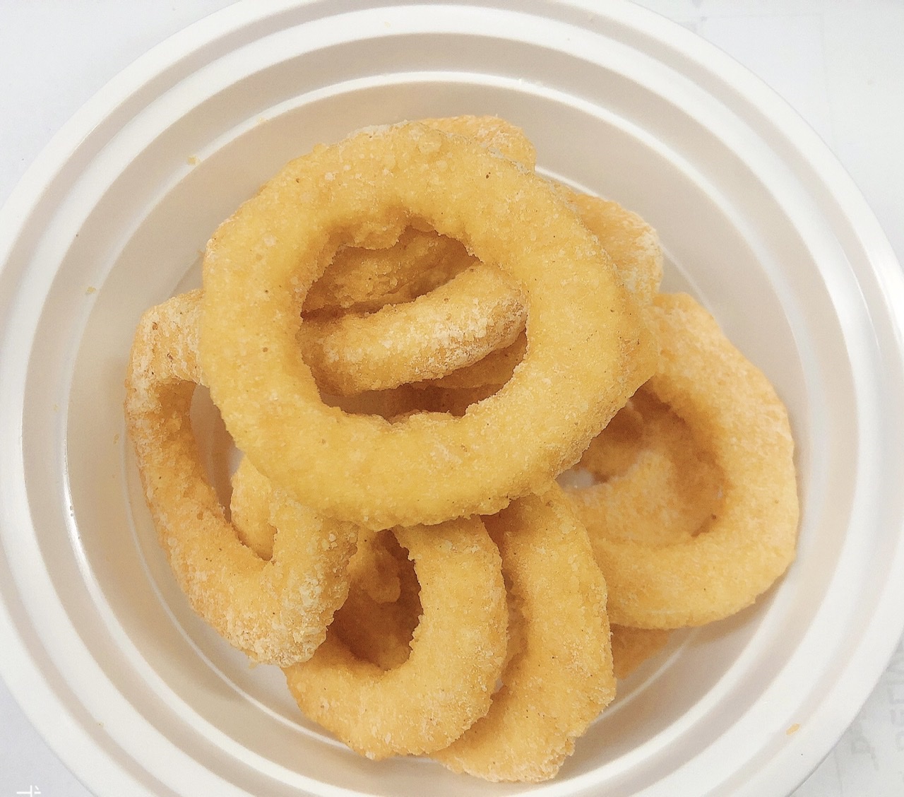 Order 11. Fried Onion Rings  洋葱圈 food online from Happy Garden Chinese Restaurant store, BRONX on bringmethat.com