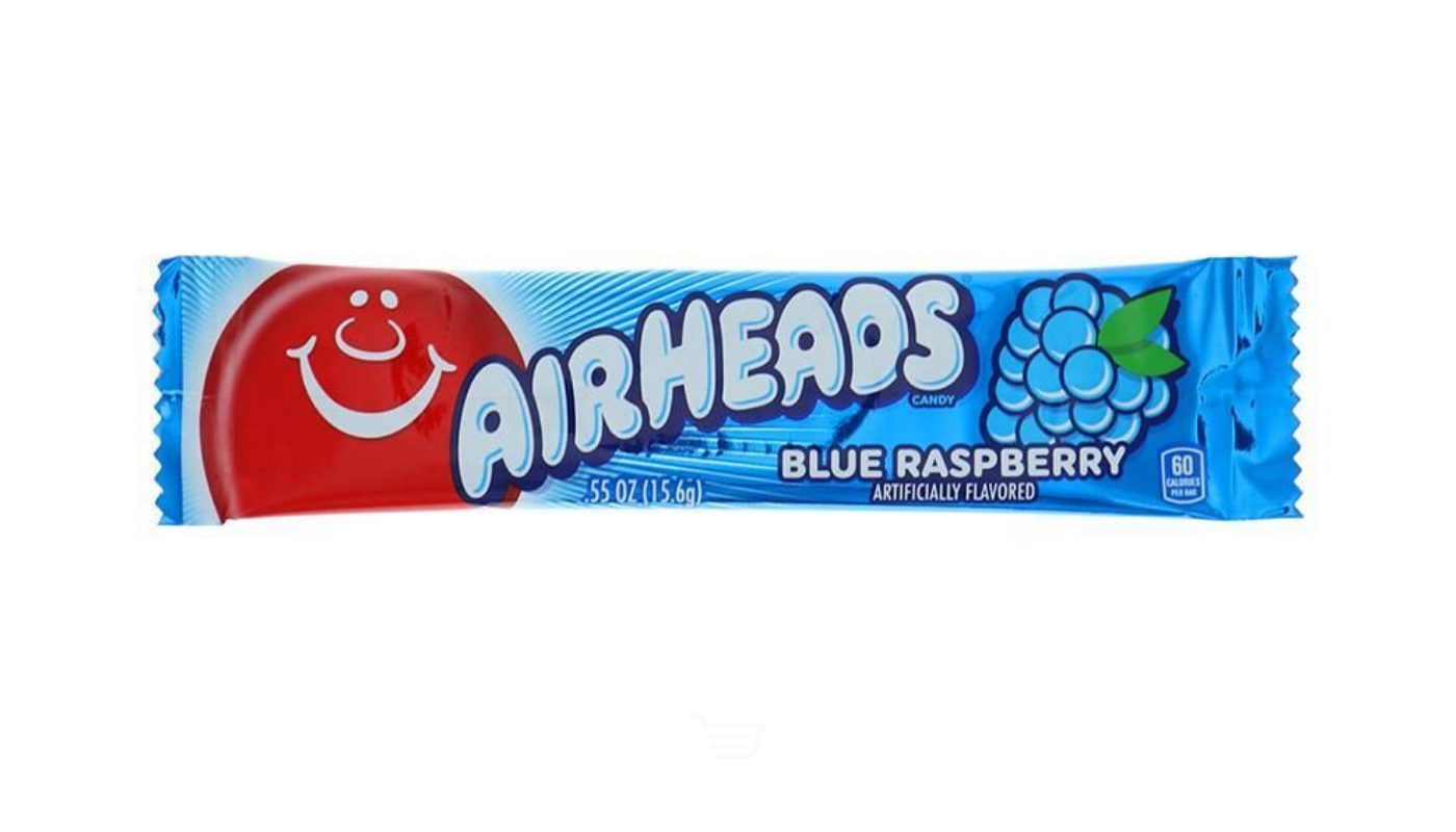 Order Air Heads Artificially Flavored Candy Blue Raspberry 0.55 oz food online from M & M Liquor & Jr Market store, Anaheim on bringmethat.com