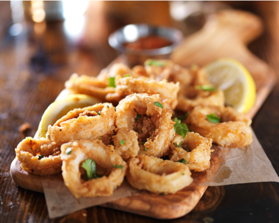 Order Fried Calamari food online from The Sandwich Cafe store, New York on bringmethat.com
