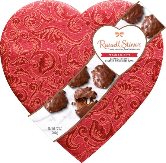 Order Russell Stover Valentine's Day Satin Heart Pecan Delights Milk Chocolate Gift Box, 7.2 oz food online from CVS store, WALKERTOWN on bringmethat.com
