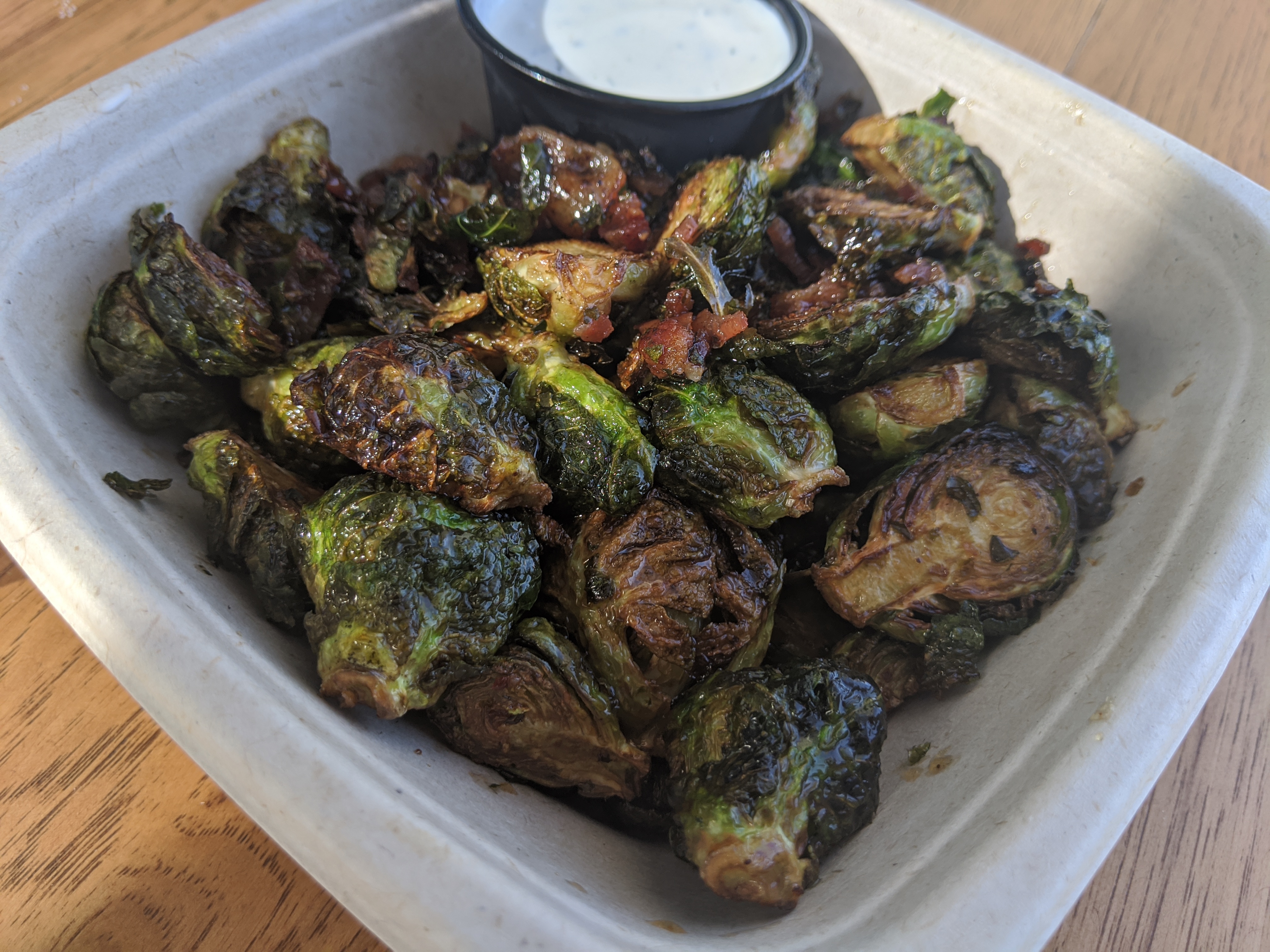 Order Brussel Sprouts food online from Divine Bovine Burgers store, Tucson on bringmethat.com