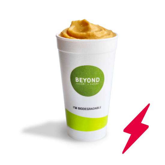Order Mango, Peaches, and Cream Energy Smoothie food online from Beyond Juicery + Eatery store, Milford on bringmethat.com