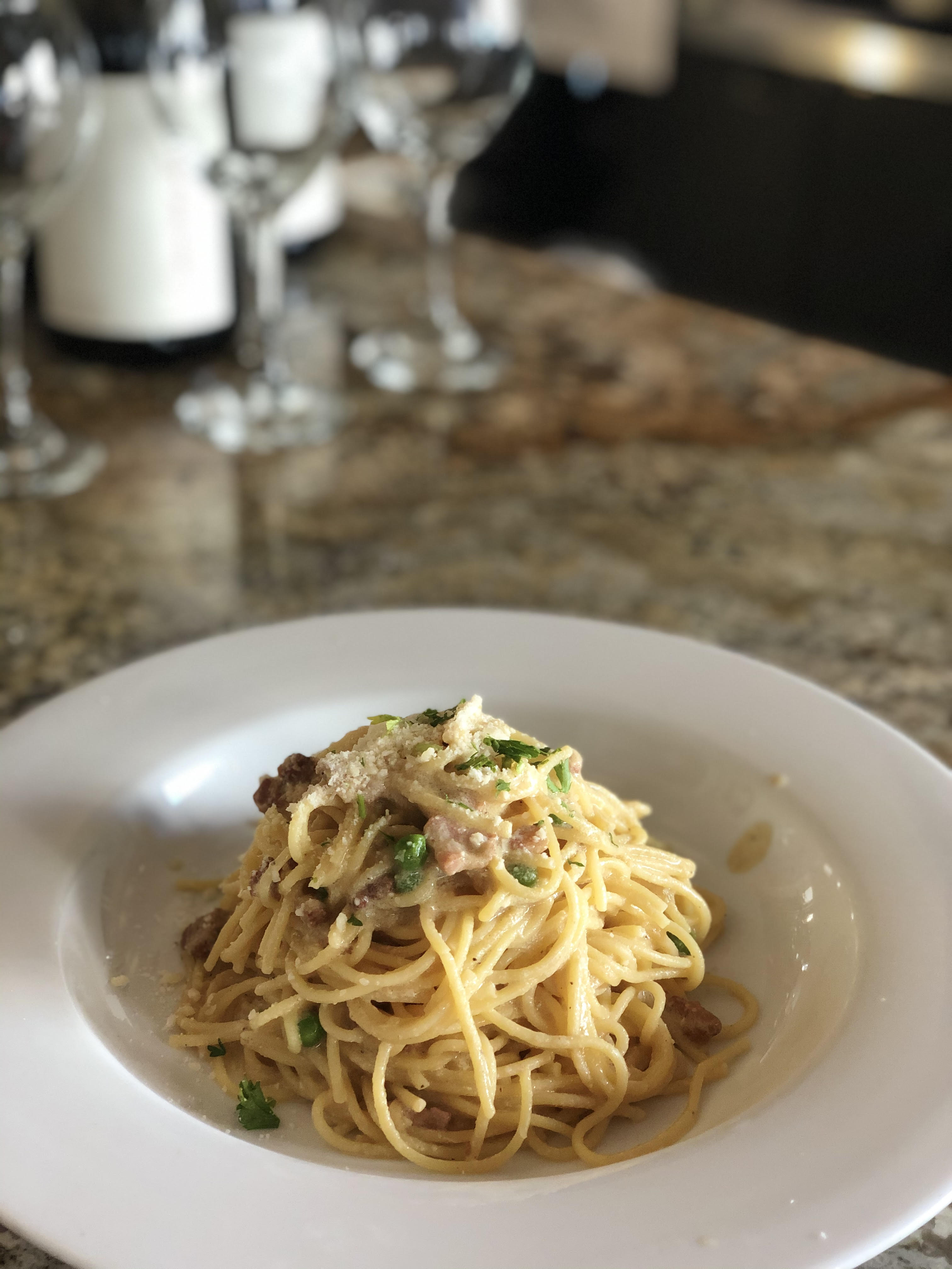 Order Spaghetti Carbonara food online from Luisa's Restaurant store, San Francisco on bringmethat.com