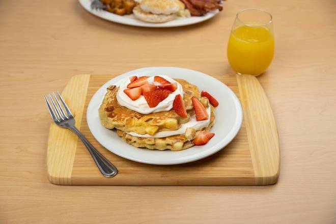 Order Strawberry Cheesecake Pancakes food online from Eggs Up Grill store, CHARLOTTE on bringmethat.com