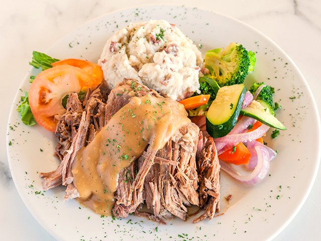 Order Angus Pot Roast food online from Great American Diner Bar store, Seattle on bringmethat.com