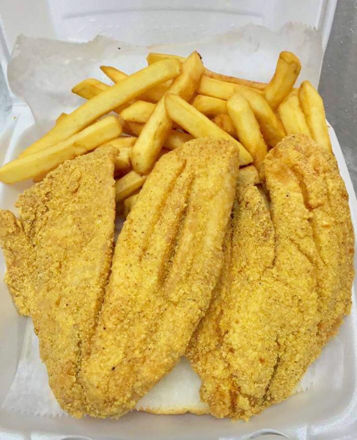 Order Fried Tilapia Fish Platter food online from Sharks Fish and Chicken store, Baltimore on bringmethat.com
