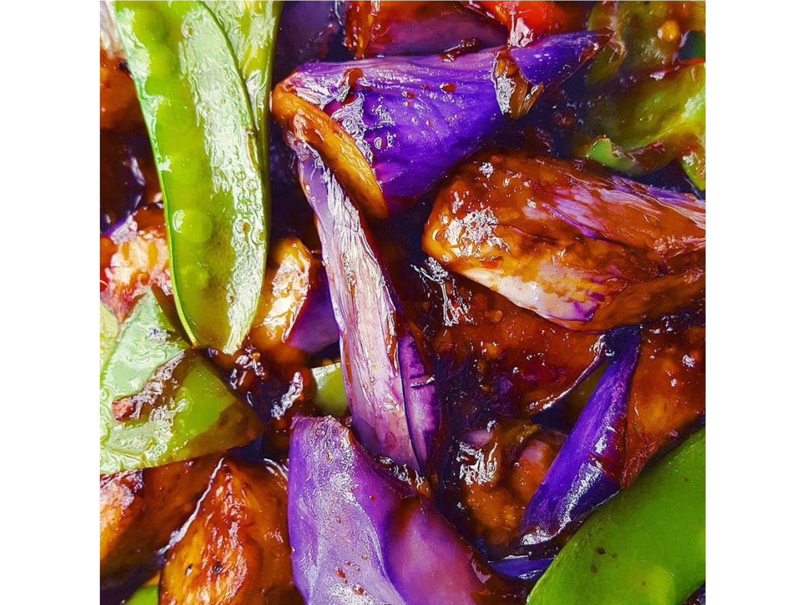Order Ginger Garlic Eggplant (SPICY) food online from David's Dumpling & Noodle Bar store, Raleigh on bringmethat.com