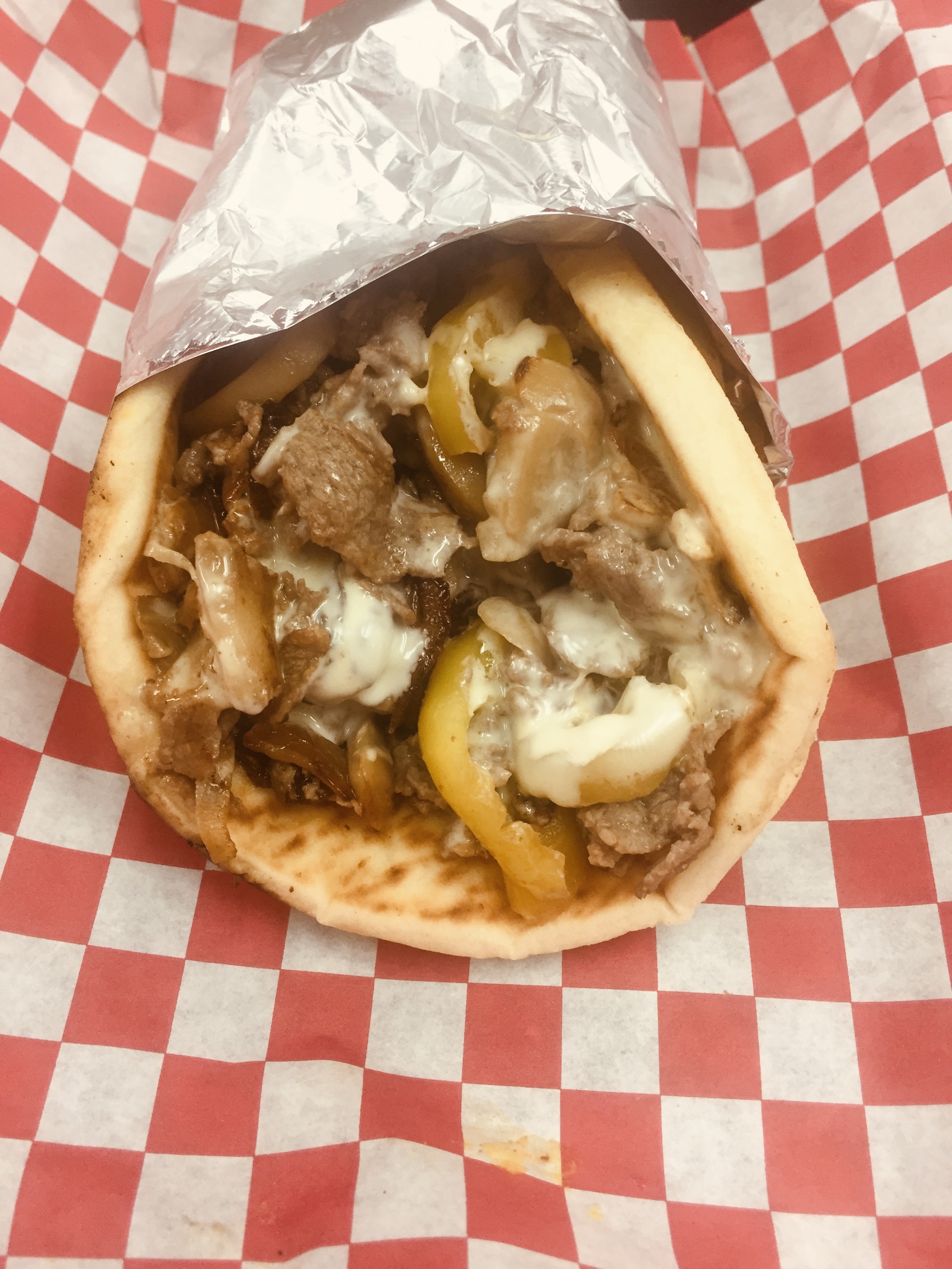 Order Philly Cheesesteak Pita food online from Detroit Coney Grill store, Phoenix on bringmethat.com