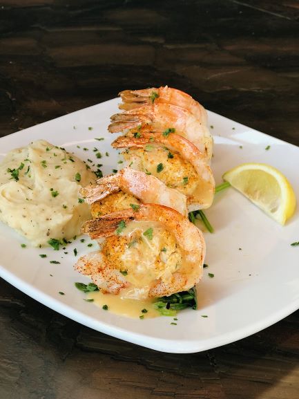 Order Crab Stuffed Shrimp food online from Sedona Taphouse store, Colonial Heights on bringmethat.com