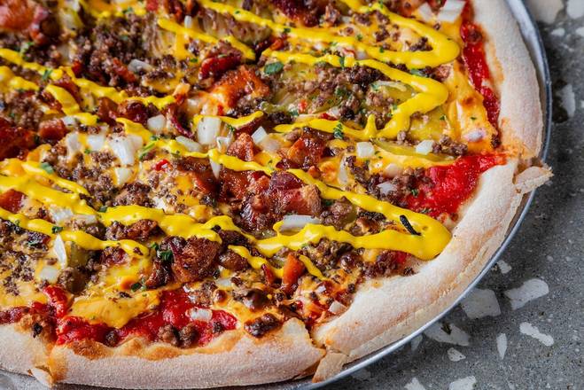 Order Cheeseburger Pizza (DS) food online from Tennfold store, Nashville on bringmethat.com
