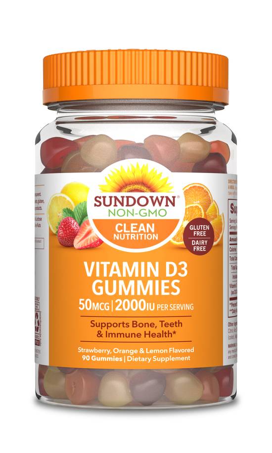 Order Sundown Naturals Vitamin D3 Fruiit Gummies 2000IU (90 ct) food online from Rite Aid store, Palm Desert on bringmethat.com