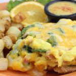 Order Open-Faced Smothered Croissant Sandwich food online from Scramblers store, Canal Winchester on bringmethat.com