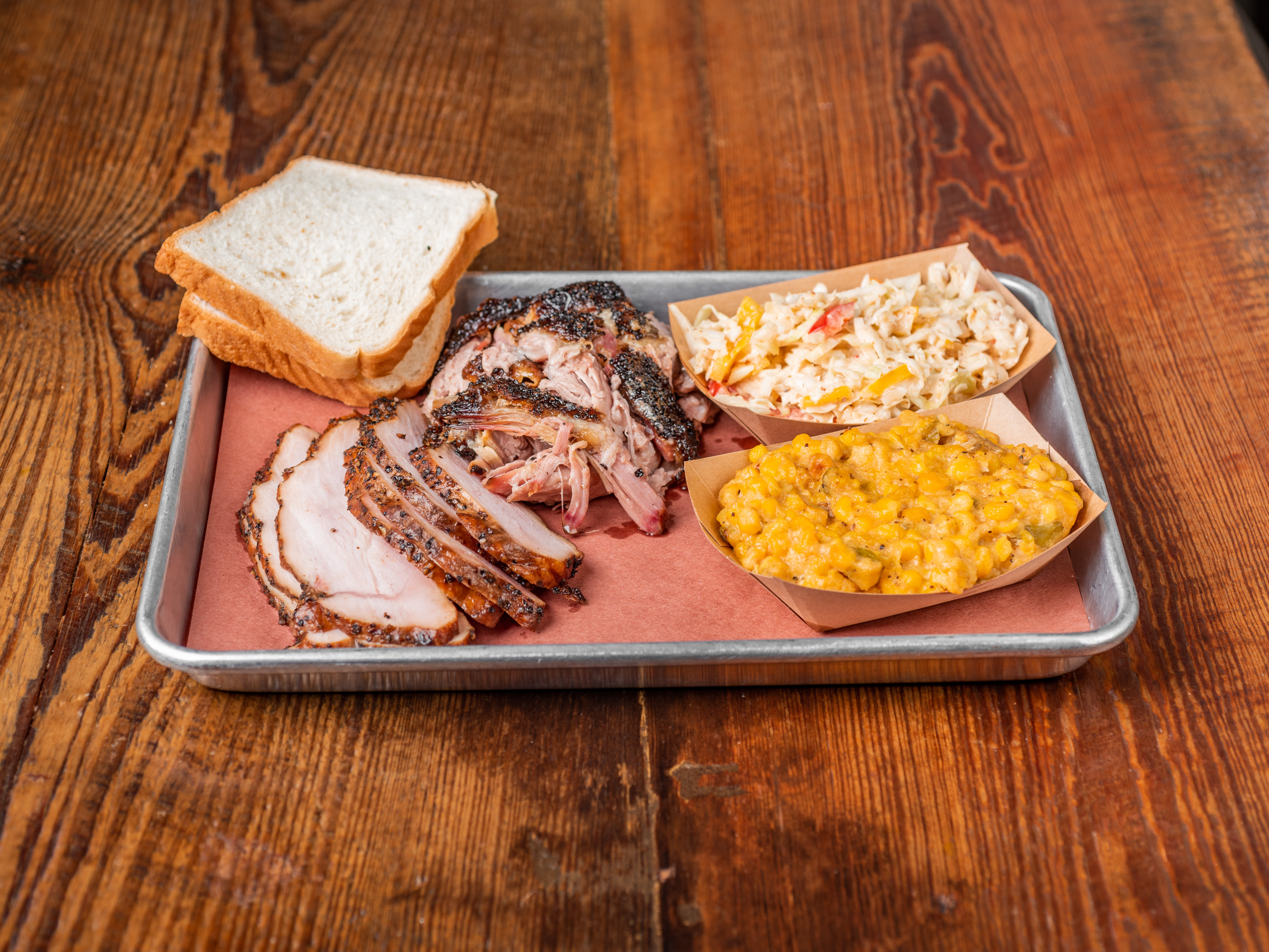 Order 2 Meats Plate food online from Blanchard Bbq store, Lafayette on bringmethat.com