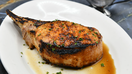 Order 16 oz. Double-Cut Prime Pork Chop food online from Morton The Steakhouse store, Pittsburgh on bringmethat.com