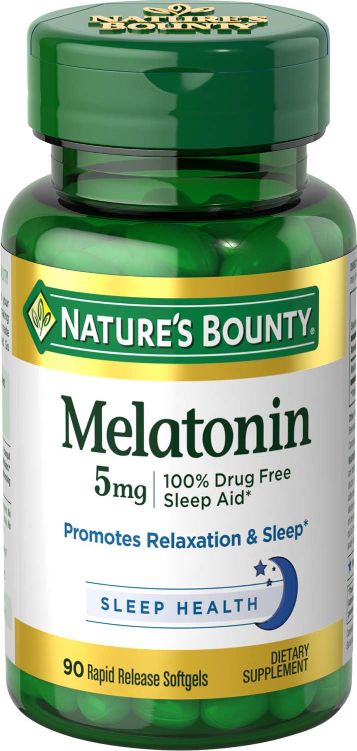 Order Nature's Bounty Melatonin Rapid Release Softgels - 5mg, 90 ct food online from Rite Aid store, PAULSBORO on bringmethat.com