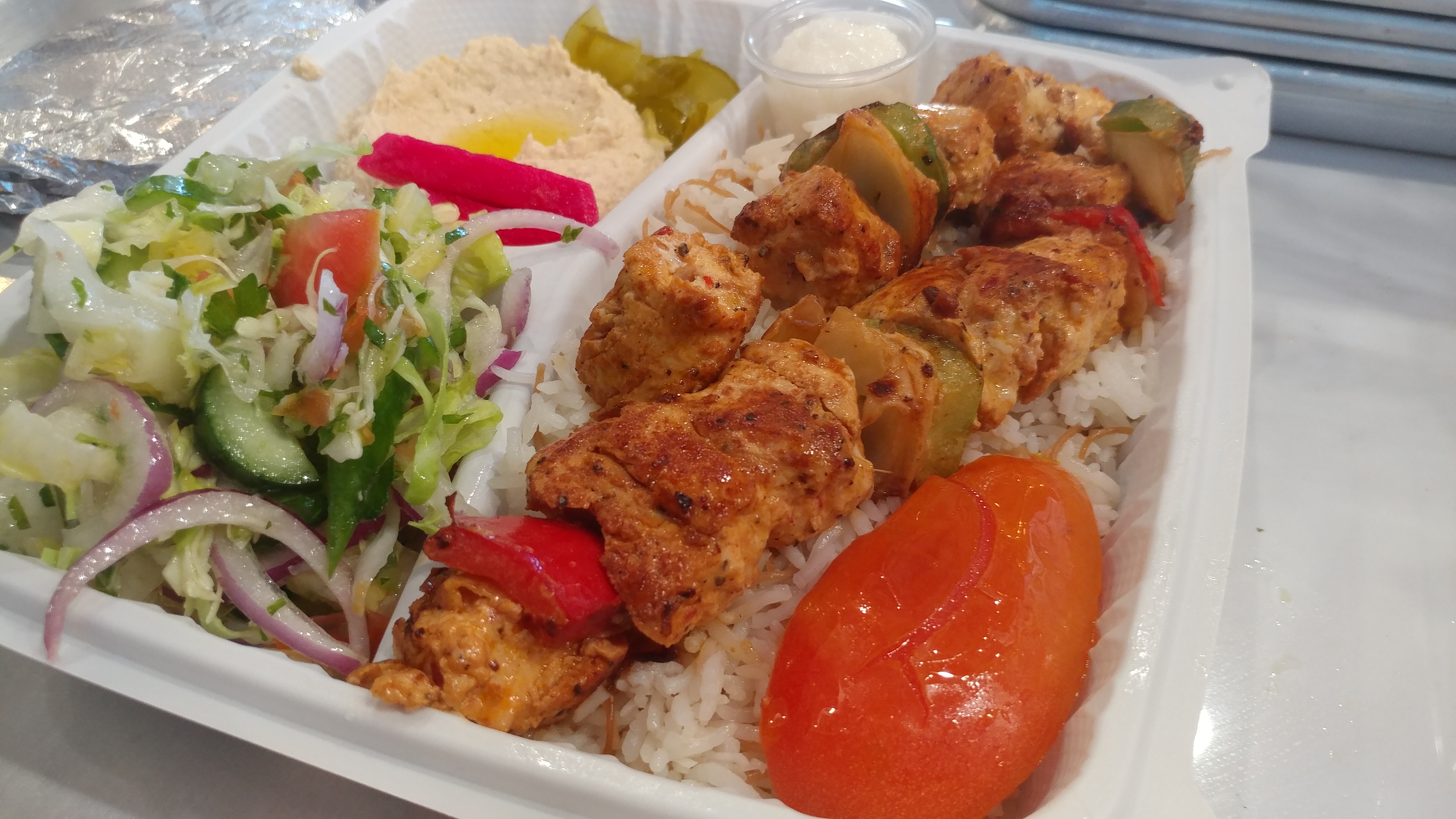 Order Chicken Kabab Entree food online from Olives Branch Express store, Irvine on bringmethat.com