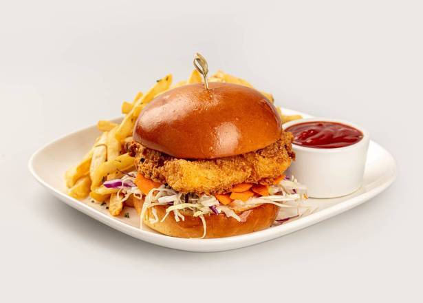 Order House Fried Fish Burger food online from Deja Brew Taproom & Kitchen store, Los Angeles on bringmethat.com