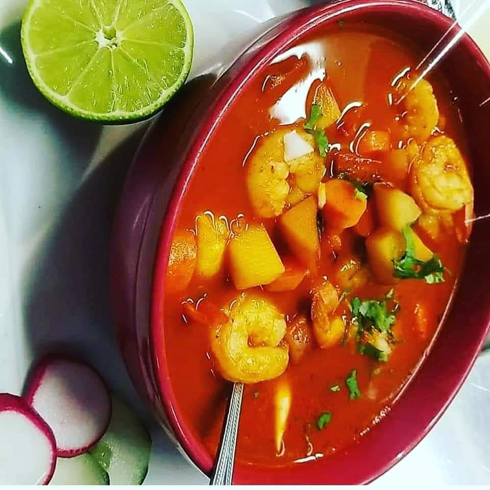 Order Caldo de camarones -shrimp soup food online from Paraiso Rosel store, Reading on bringmethat.com