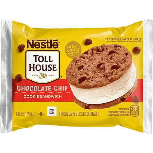 Order Nestle Toll House Ice Cream Sandwich Chocolate Chip (6 OZ) 40710 food online from BevMo! store, Greenbrae on bringmethat.com
