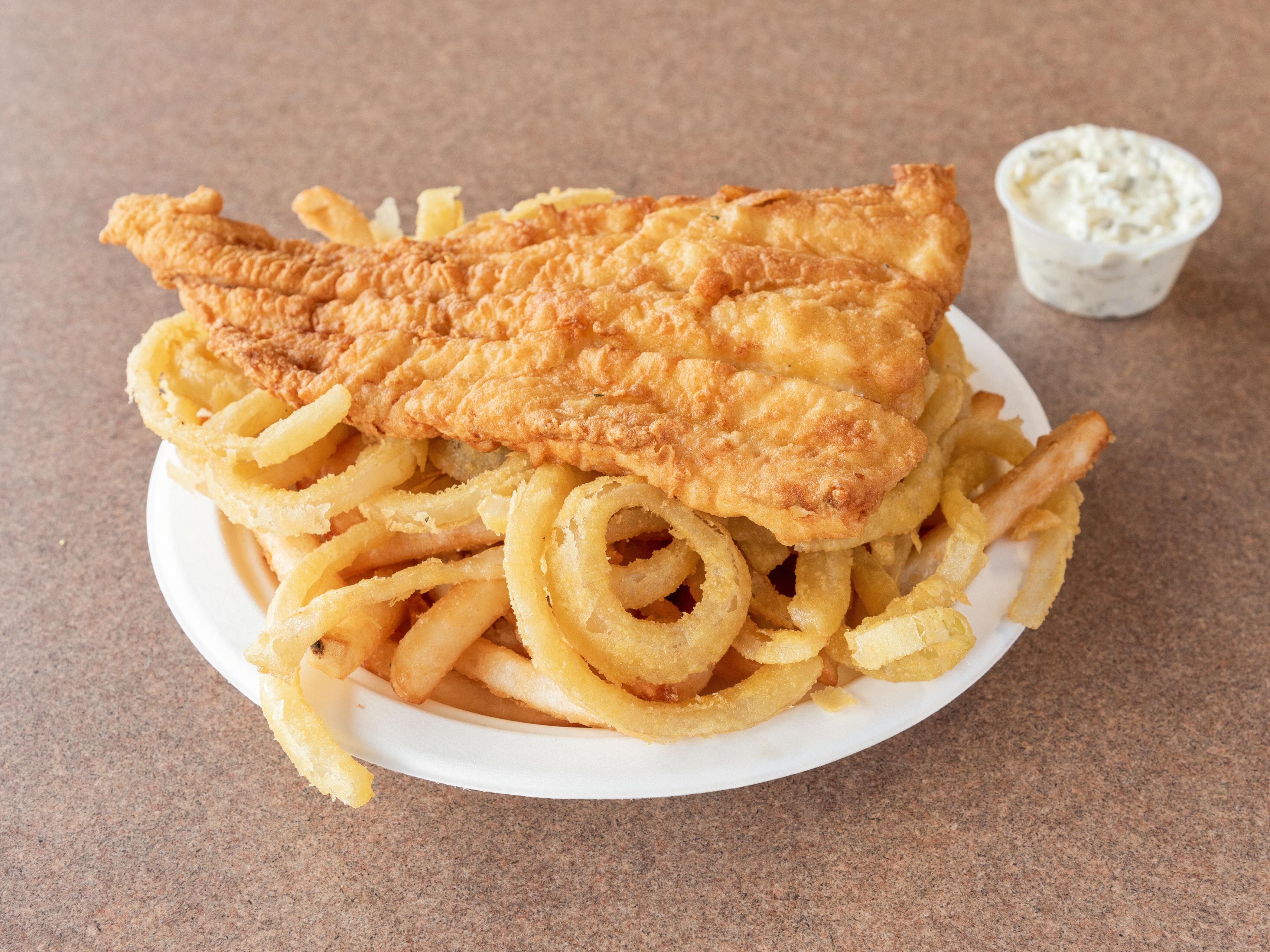 Order Fried Haddock Plate Dinner food online from Liberty Bell Restaurant store, Stoneham on bringmethat.com