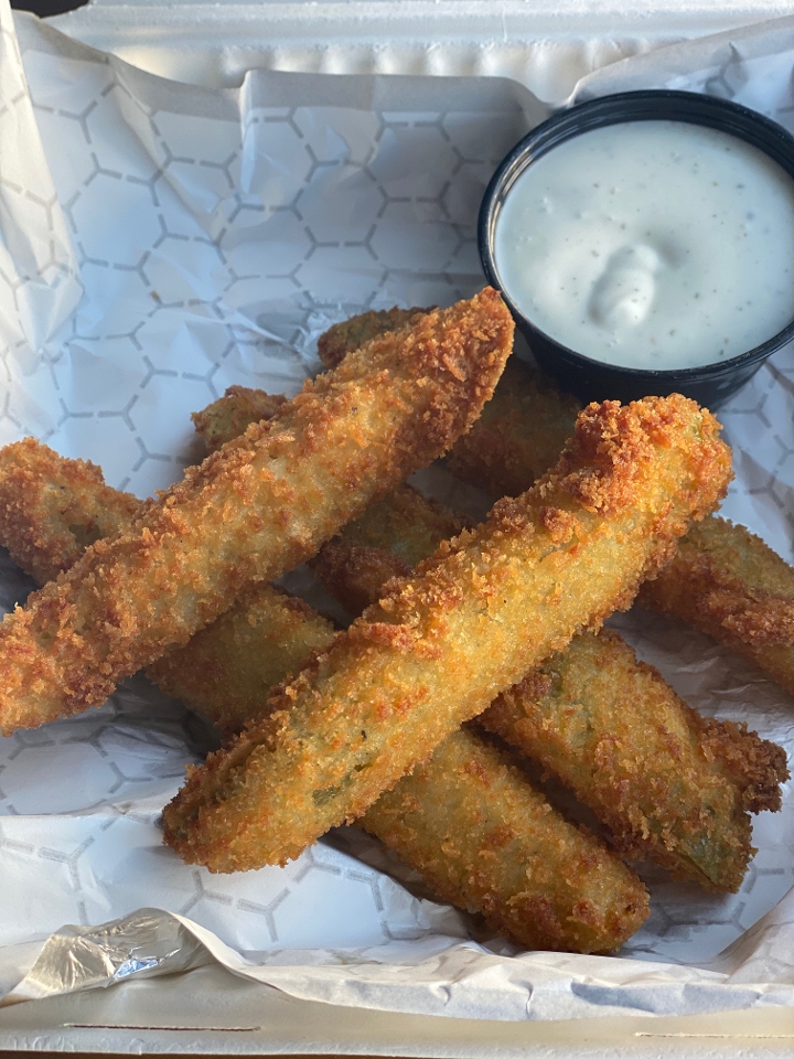 Order Fried Pickle Spears food online from Parkside store, Raleigh on bringmethat.com
