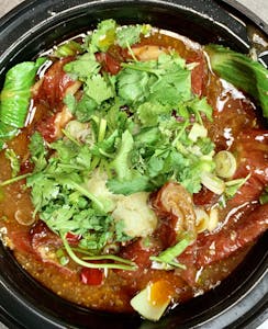Order Pork Intestine with Hot Sauce food online from Andorra Ping Pong store, Philadelphia on bringmethat.com