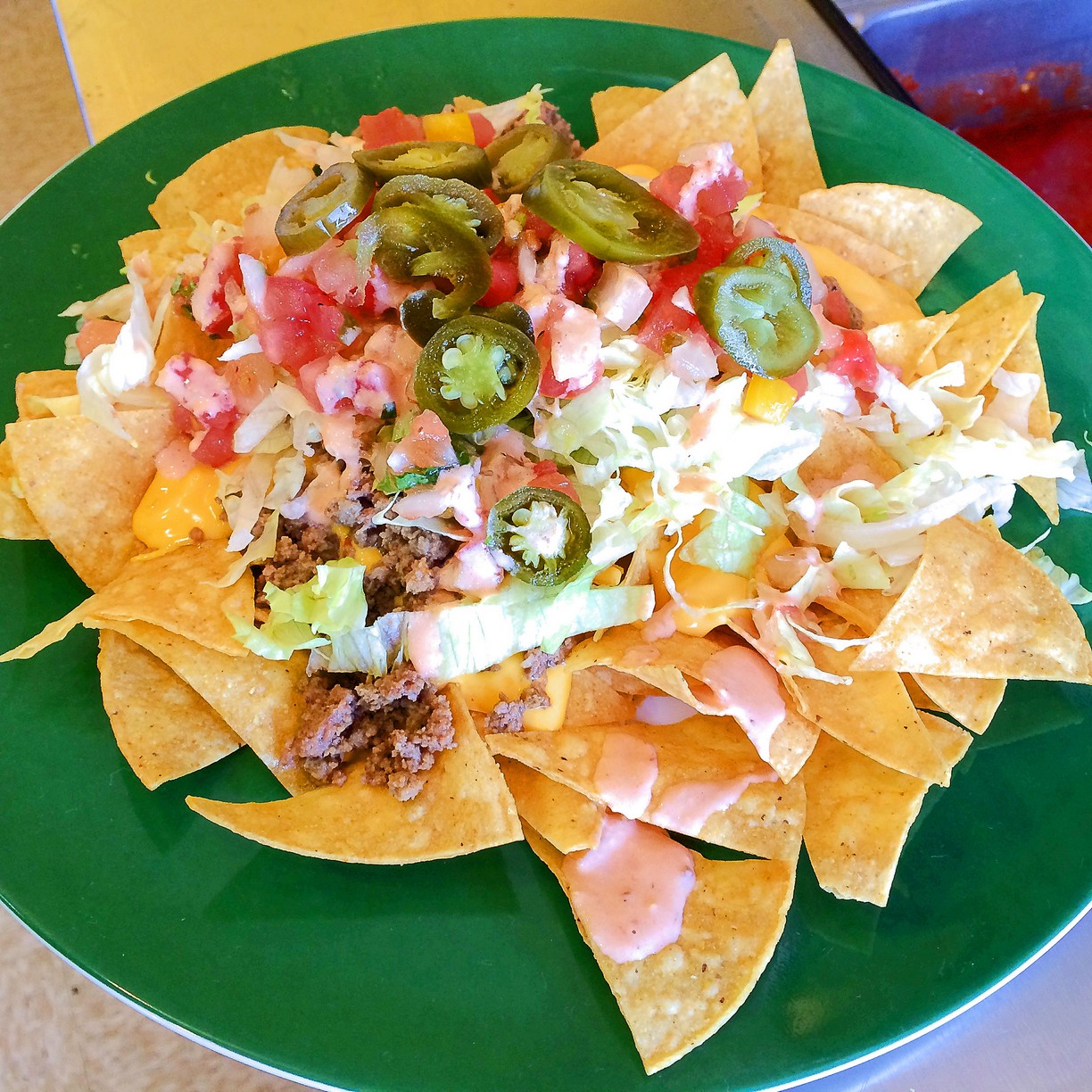 Order Beef Super Nachos food online from Rice N Beans To Go store, Bethlehem on bringmethat.com