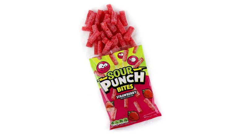 Order Sour Punch Bites, Strawberry 5 Oz food online from Valero Food Mart store, Murrayville on bringmethat.com