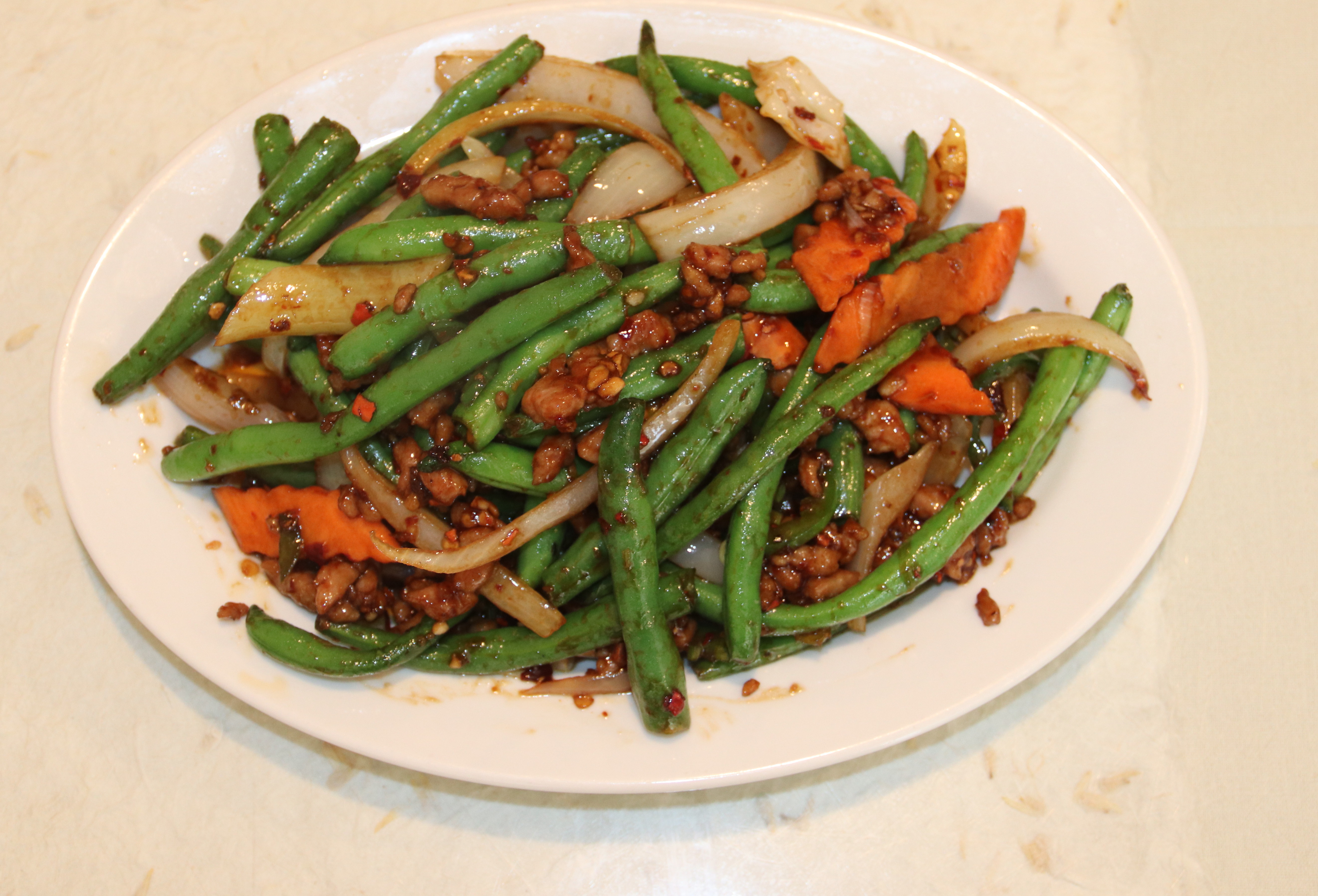 Order String Beans with Minced Pork  food online from Chang's kitchen store, San Francisco on bringmethat.com