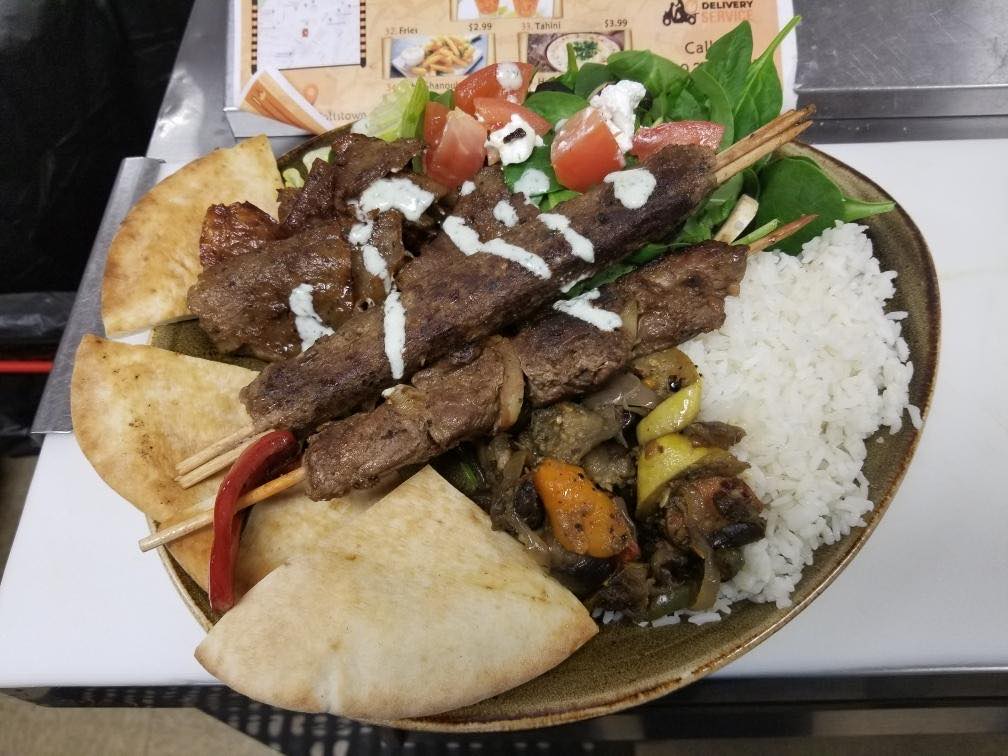 Order 17. Grilled Beef Meal food online from Clepatra Cafe store, Pottstown on bringmethat.com