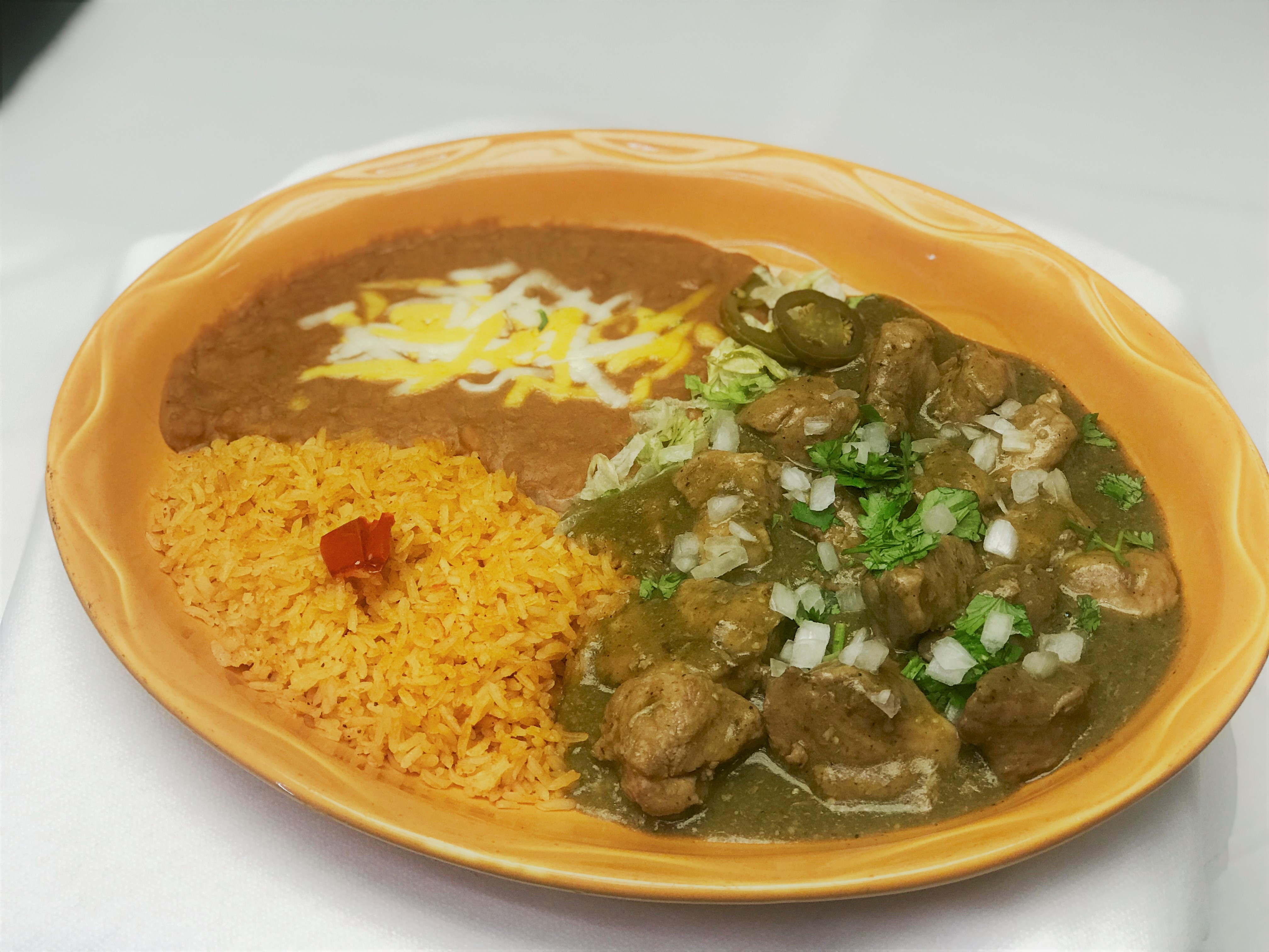 Order Chile Verde food online from Guadalajara Fiesta Grill store, Tucson on bringmethat.com