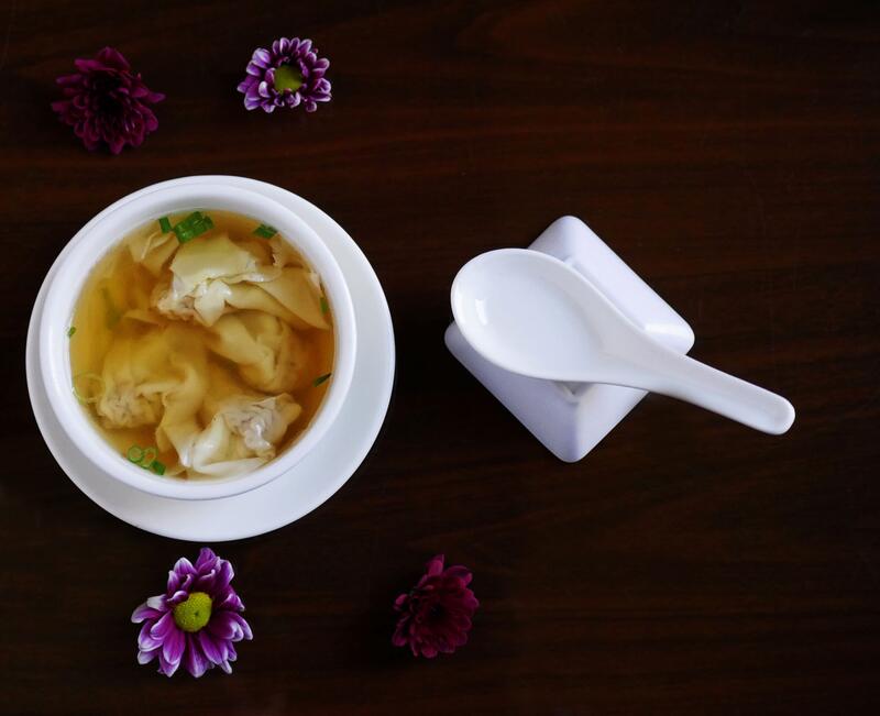 Order Wonton Soup food online from Four Leaves Asian Restaurant store, Huntsville on bringmethat.com