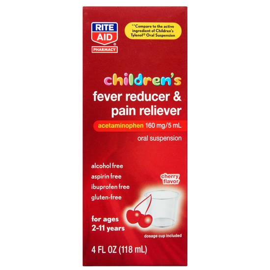 Order Rite Aid Children's Acetaminophen 160mg Cherry (4 oz) food online from Rite Aid store, Camden on bringmethat.com