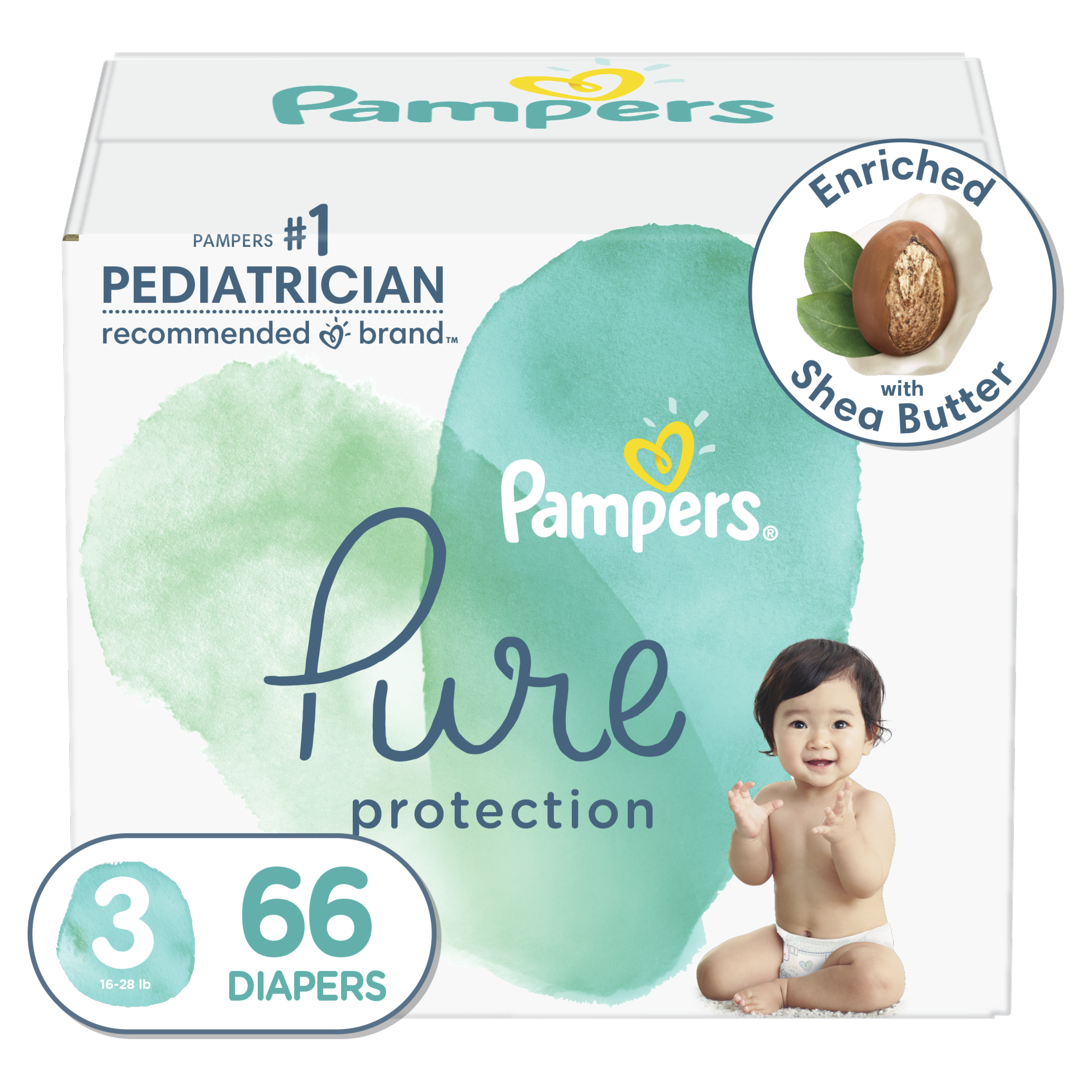 Order Pampers Pure Protection Diapers - Size 3, 66 ct food online from Rite Aid store, Aston on bringmethat.com