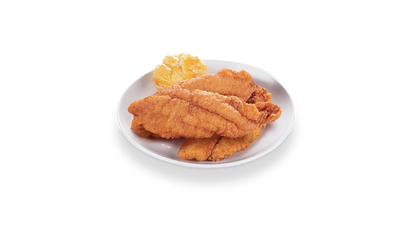 Order 3 Piece Cajun Style Fish ＆ Biscuit food online from Krispy Krunchy Chicken store, Modesto on bringmethat.com
