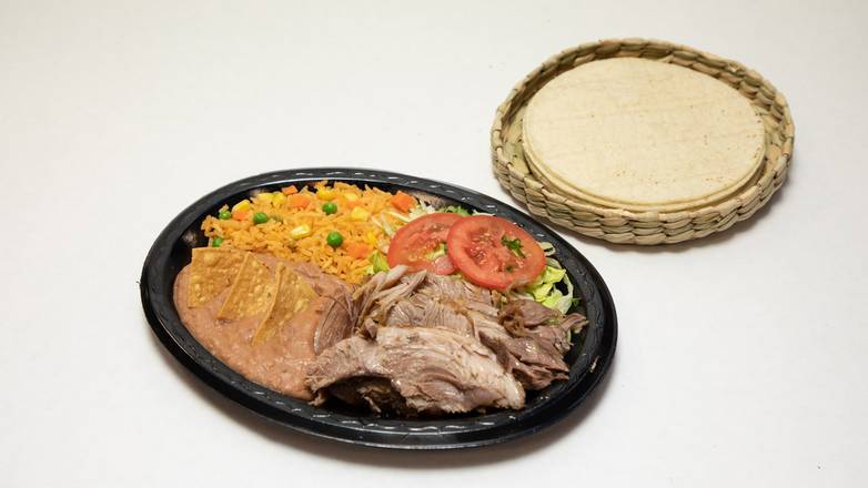 Order Plate with Your Choice of Meat food online from Ranch Market Cocina store, Mesa on bringmethat.com