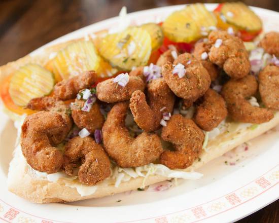 Order Crescent City Fried Shrimp Po'Boy food online from The Little Jewel of New Orleans store, Los Angeles on bringmethat.com