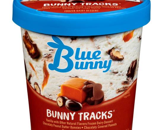 Order Blue Bunny Bunny Tracks 1Pint food online from Abc Discount Store store, San Diego on bringmethat.com