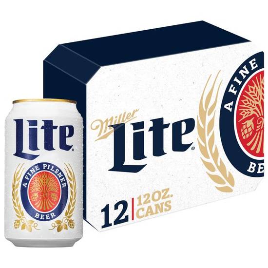 Order Miller Lite American Light Lager Beer 4.2% Abv - 12 Pack food online from Lone Star store, Gainesville on bringmethat.com