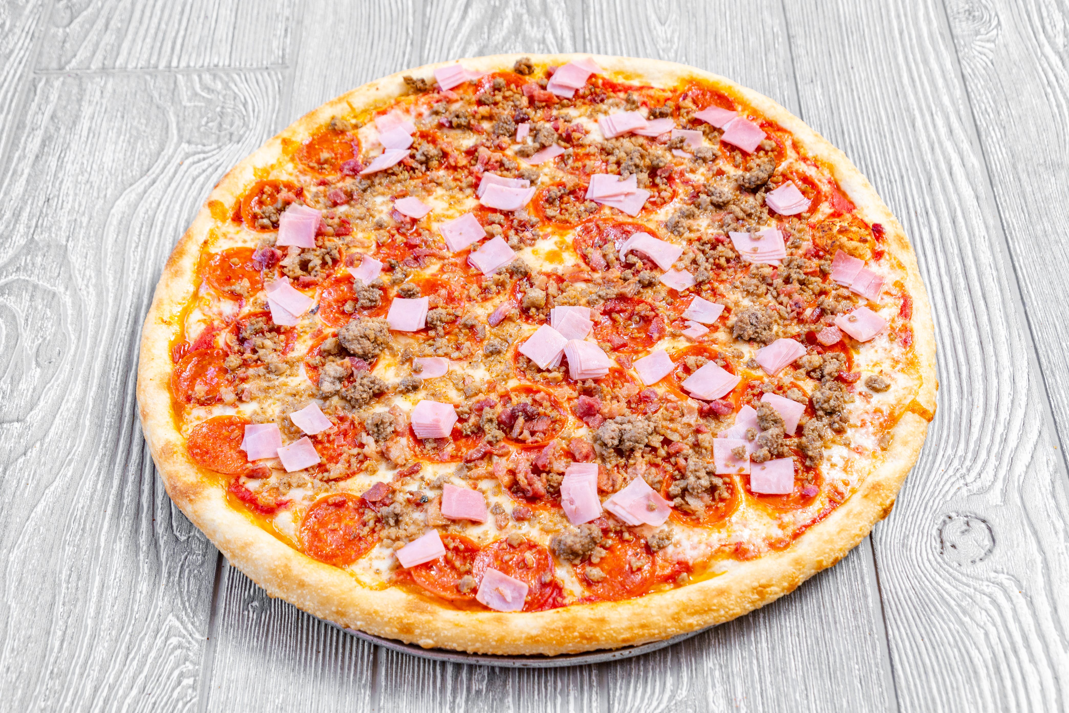 Order Meat Supreme Pizza - Small 12" food online from Palermo Italian Grill store, Northampton on bringmethat.com
