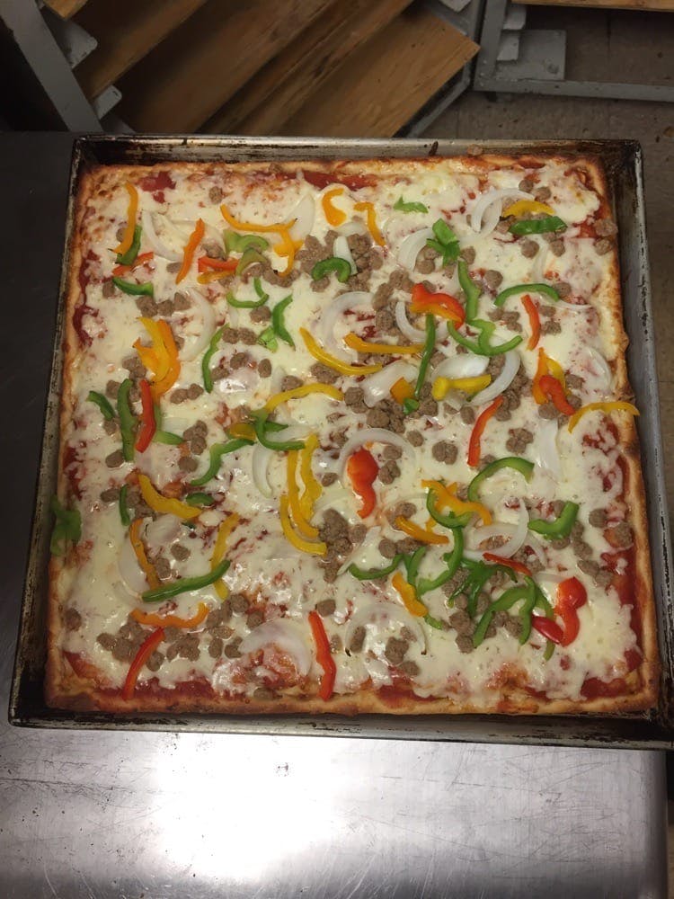Order Sicilian Pizza - 18'' food online from Mike's Pizza store, Philadelphia on bringmethat.com