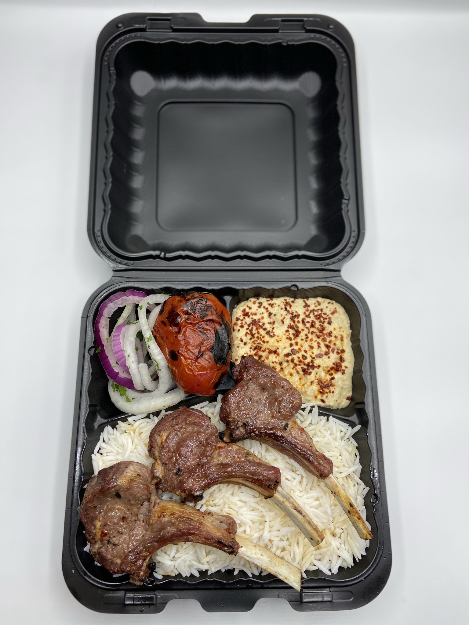 Order #8 Lamb Chops Plate food online from Nova Market store, Glendale on bringmethat.com